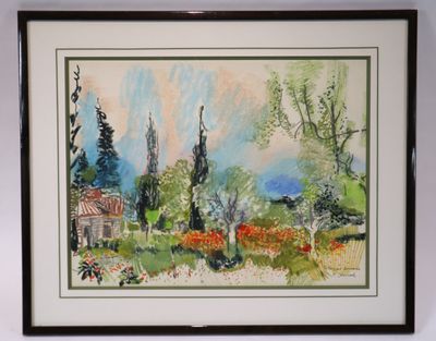 Monique JOURNOD (1935-2024) - La Campagne romaine - Pastel g…
