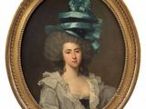 portrait of a lady in a blue hat
