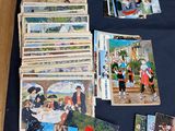 a lot of cards that are on a table