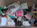 a cardboard box full of items that are inside of it