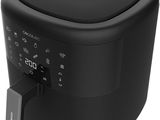 an image of a black air fryer on a white background