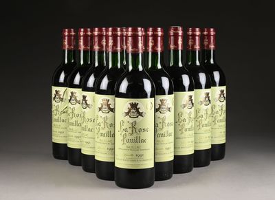 12 B LA ROSE PAUILLAC (H.E.+ ou mieux; 1 étiquette plissée) …