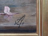 a painting of a bird that is sitting on a branch