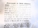 un vieux livre sur lequel figure une liste de choses