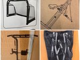 plusieurs photos représentant différents types d'équipements dans une boîte en carton