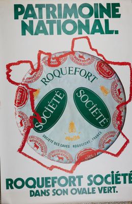 L'affiche de l'association du roquefort est accrochée au mur