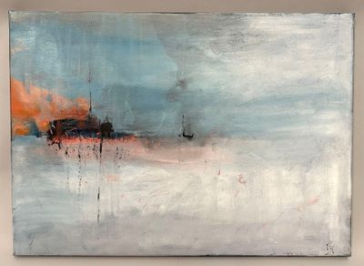 JOB (Josiane BECK)., Kaigun loin du monde, Huile sur toile m…