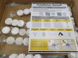 a cardboard box with instructions and instructions for installing a ceiling fan