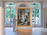 a painting of a woman and a child in a room