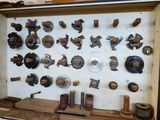 many different types of tools displayed on the wall