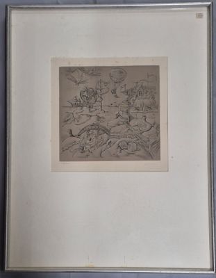 Hans BELLMER (1902-1975) Paysage fantastique Lithographie en…