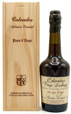 an image of a bottle of wine next to a wooden box