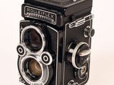 an image of a vintage rolleiflex camera