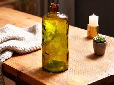 Lot DE 80 Vases Verre Recycle 19x42cm Curry