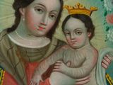 an image of a painting of a woman holding a baby