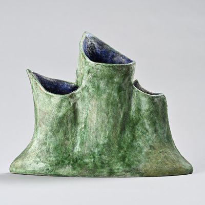 Béatrice CENCI (1918-2004) Vase en terre à émaillage essuyé …