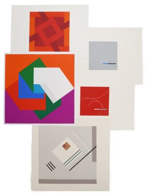 une image représentant un ensemble de carrés de différentes couleurs sur un fond blanc