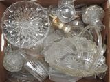 a box full of glass items that are sitting in it