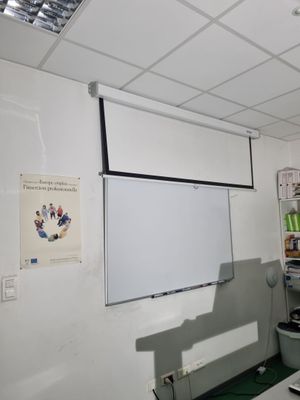 Ecran de projection PROCOLOR + vidéoprojecteur DBPOWER + vieil ordinat - Photo 1