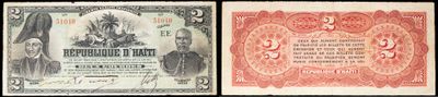 two different types of paper money with a picture of a man and a woman