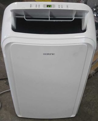 an image of a white portable air conditioner sitting on top of a floor