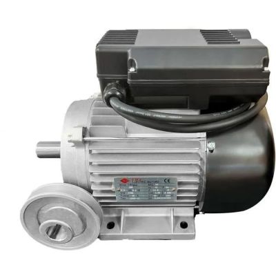an image of an electric motor with a pump attached to it