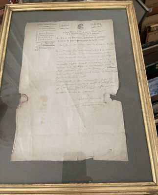 Armée d'Angleterre Lettre adressée au chef de brigade 15 flo…