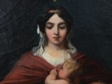 an image of a painting of a woman holding a baby in her arms