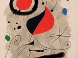une image représentant un tableau d'un oiseau aux couleurs rouge, noir et bleu