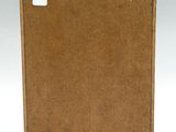 a painting on a wooden stand with a white background