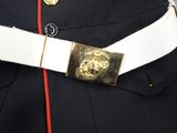 a military uniform with a gold buckle on it