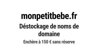 Nom de domaine monpetitbebe.fr.