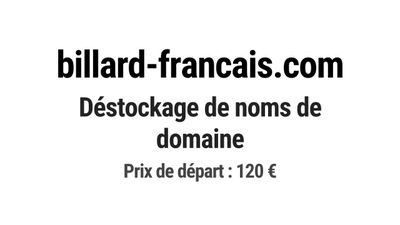 Nom de domaine billard-francais.
