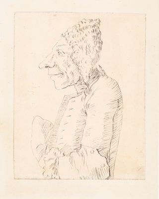 D'après Pier-Leone GHEZZI (1674-1755) Portrait caricatural d…