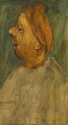 une image représentant un tableau d'une femme portant un bandeau rouge