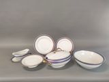 a close up of a group of bowls and bowls on a table
