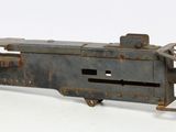 an old rusty train engine sitting on a white surface