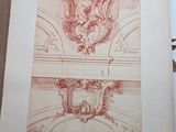 an old book with a drawing of a head on it