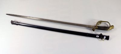 two swords are laying side by side on a white surface