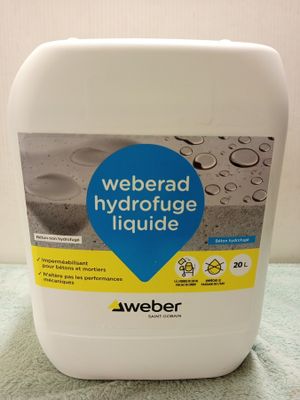 lot de 5 bidons de 20 litres WEBER - Hydrofuge liquide pour …