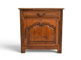 an image of a wooden cabinet with a drawer underneath it
