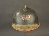 a helmet that is sitting on top of a stand