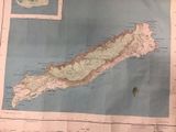 a map of the island of st thomas on the table