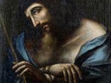 an image of a painting of jesus holding a staff