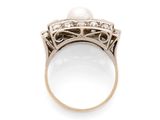 an antique pearl and diamond ring