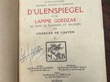 signed book of the legend of dulenspiegel by james goedeak