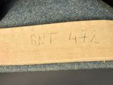 a close up of a hat with a label on it
