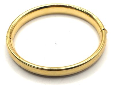 Bracelet rigide ovale en or jaune 18K 750ml - Poinçons 750 et poinçon  - Photo 1