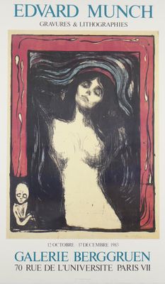une image d'une affiche annonçant l'exposition consacrée à Edvard Munch