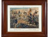 une vieille photo représentant un groupe d'hommes à cheval et un homme à cheval
